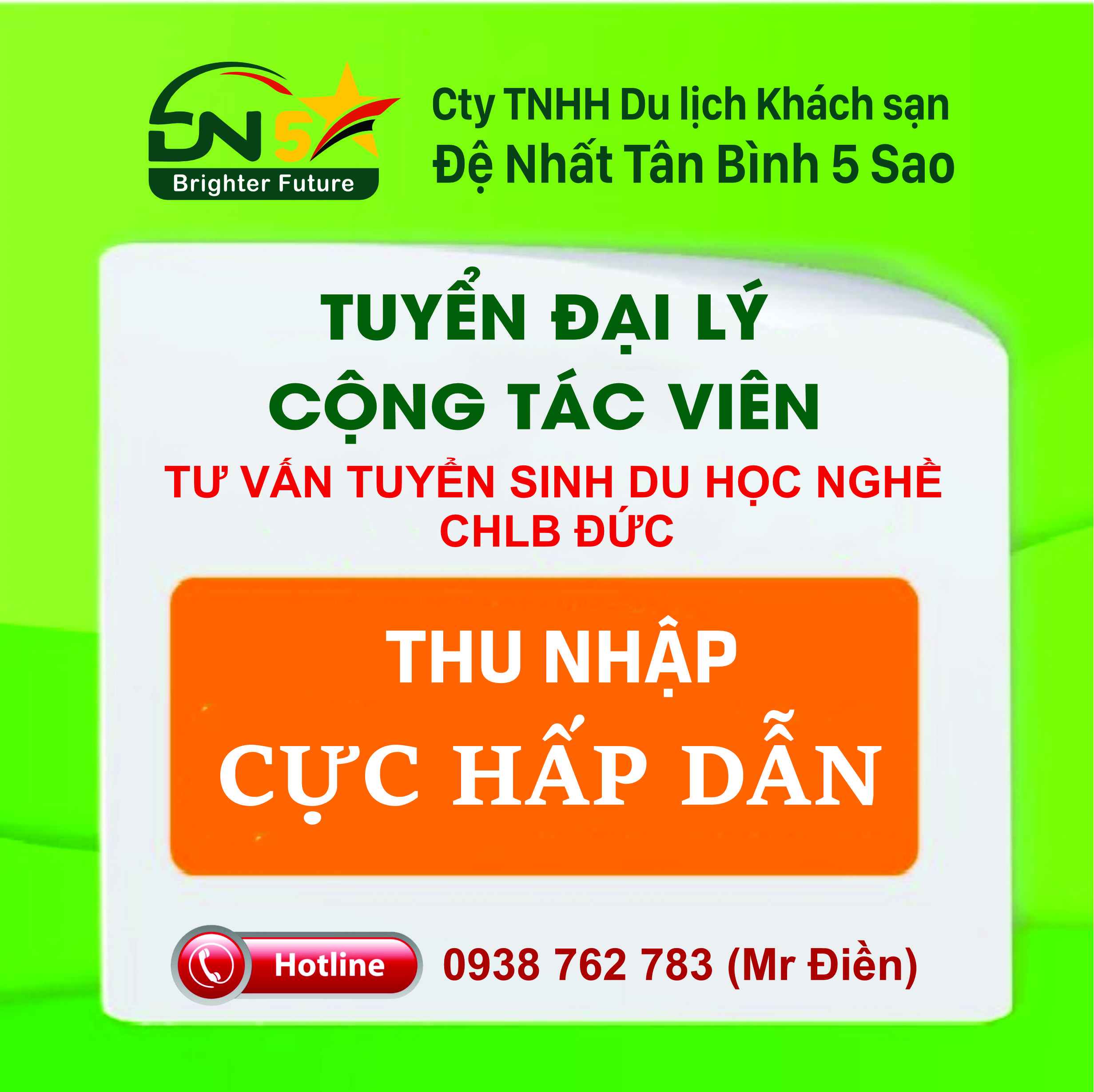 THÔNG BÁO TUYỂN  ĐẠI LÝ VÀ CỘNG TÁC VIÊN